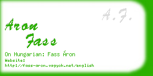 aron fass business card